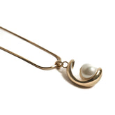 Half bay moon Necklace - 18k Gold Plated