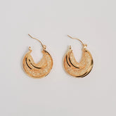 Moon Wired Hoop Earring - 18k Gold Plated