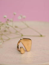 Bold Traingle Ring - 18k Gold Plated