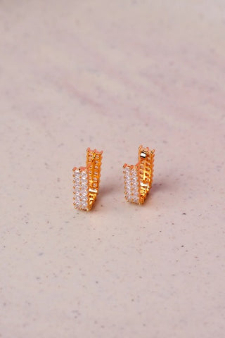Glow Mini Hoops Earring - 18k Gold Plated