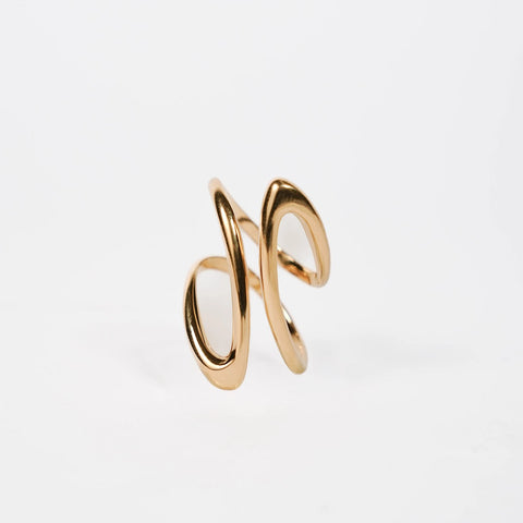 Double Wrap Ring - 18k Gold Plated