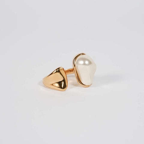 Pearl Dew Ring - 18k Gold Plated
