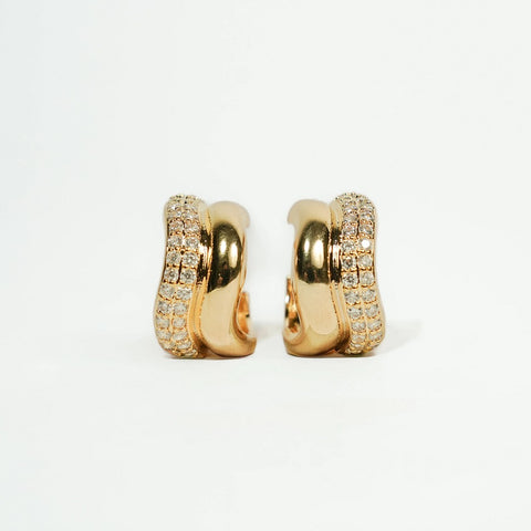 Radiant Curve Hoops Earrings - 18k Gold Plated
