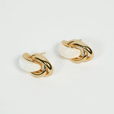 Soft Pearl Earring - 18k Gold Plated