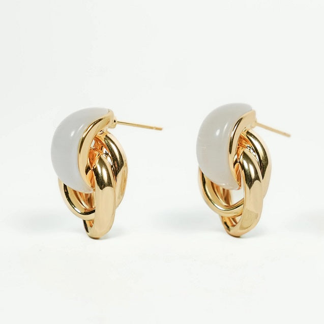 Soft Pearl Earring - 18k Gold Plated