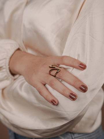 Double Wrap Ring - 18k Gold Plated
