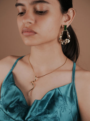 Infinity Bar Necklace - 18k Gold Plated
