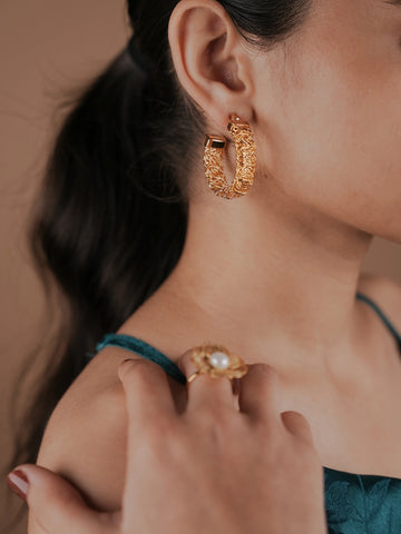 Nested Arc Hoop Earring - 18k Gold Plated