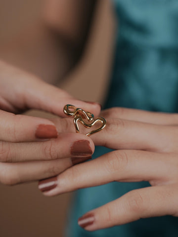 Twist Cage Ring - 18k Gold Plated