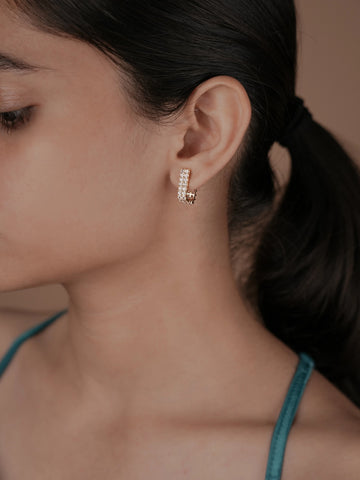 Glow Mini Hoops Earring - 18k Gold Plated