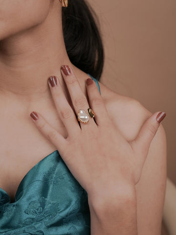 Pearl Dew Ring - 18k Gold Plated
