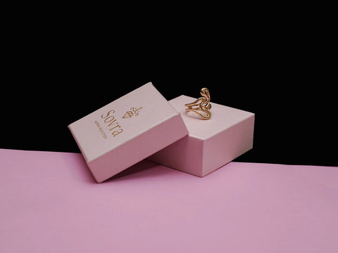Twist Cage Ring - 18k Gold Plated