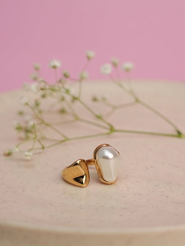 Pearl Dew Ring - 18k Gold Plated