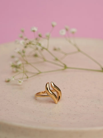 Nova Edge Ring - 18k Gold Plated
